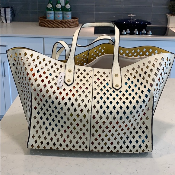 Aldo Handbags - PERFORATED DIAMOND-PATTERNED TOTE